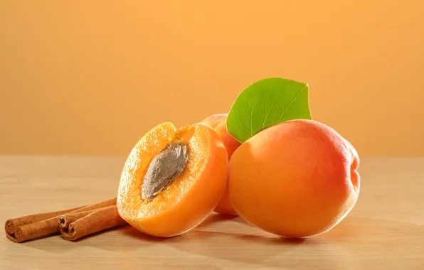 Picture fruit, cinnamon, apricots, apricot