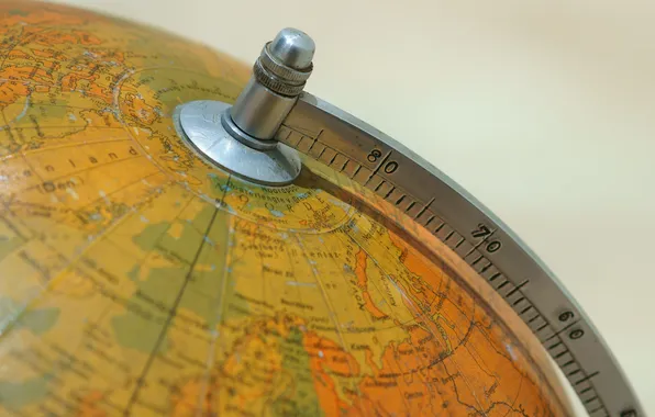 Macro, background, globe