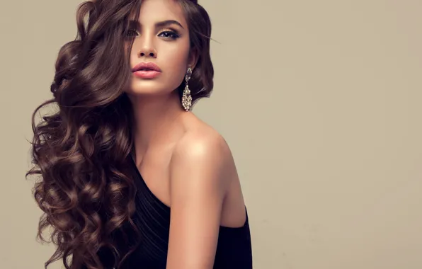 Girl, pose, model, hair, makeup, hairstyle, decoration, shoulder
