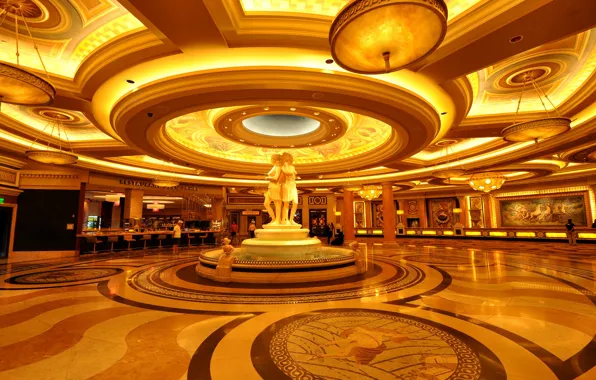 Picture Las Vegas, chandelier, USA, sculpture, hall, casino