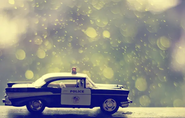 Car, machine, toy, police, Board, car, police, toy