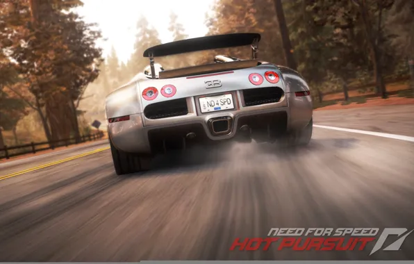 Picture road, Bugatti, need for speed, back, Veyronwide