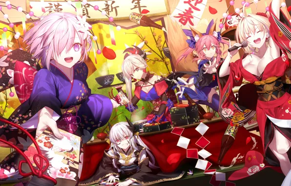 Picture girl, anime, art, festival, Fate/Grand Order