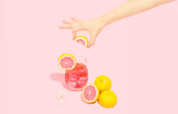Glass, cocktail, grapefruit