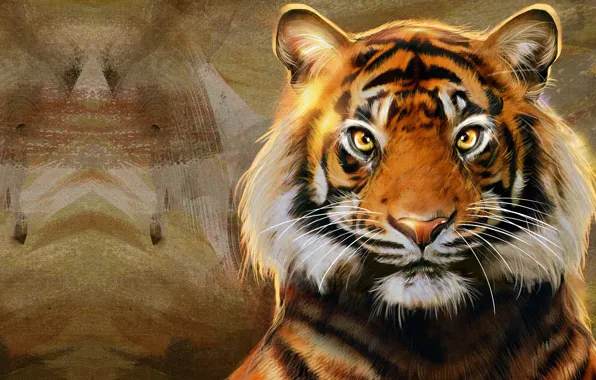 Picture strips, tiger, predator, art, big cat, Raaawwr, Nic Hon