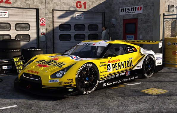 Picture machine, art, GTR, Nissan, dangeruss, SuperGT, Pennzoil