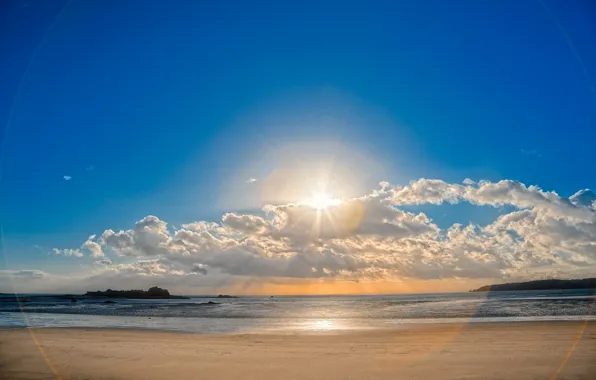 Picture sand, sea, clouds, nature, photo, shore