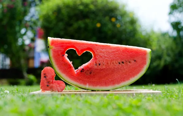 Picture heart, watermelon, harvest, berry