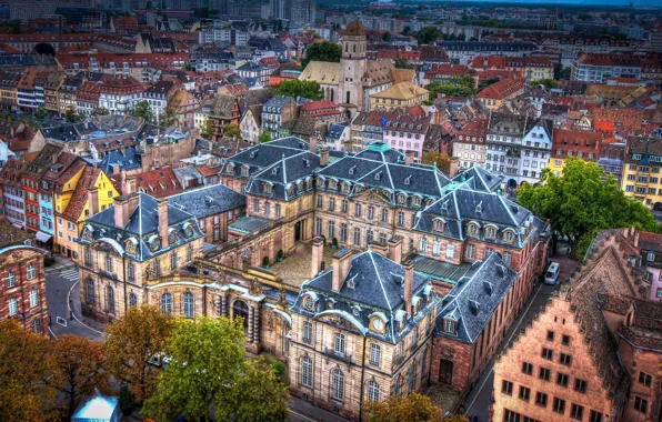 Picture France, home, the view from the top, street, Strasbourg