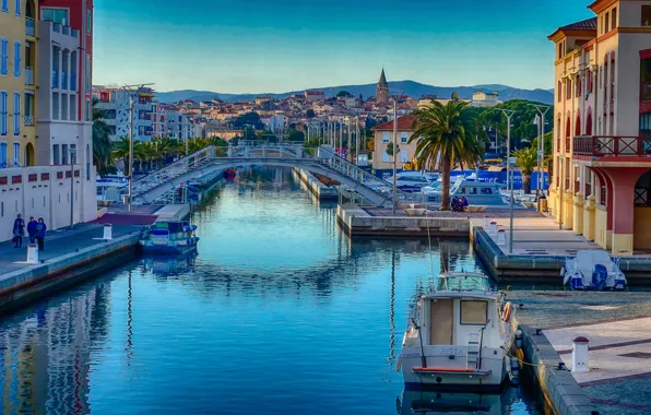 Picture bridge, France, home, channel, Provence-Alpes-Cote d'azur, Frejus