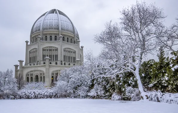 Winter, snow, the building, the dome, snowy