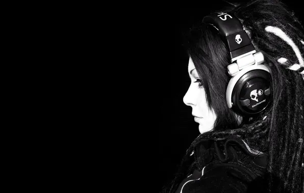SOUND, MUSIC, PROFILE, FACE, HEADPHONES, DREADLOCKS