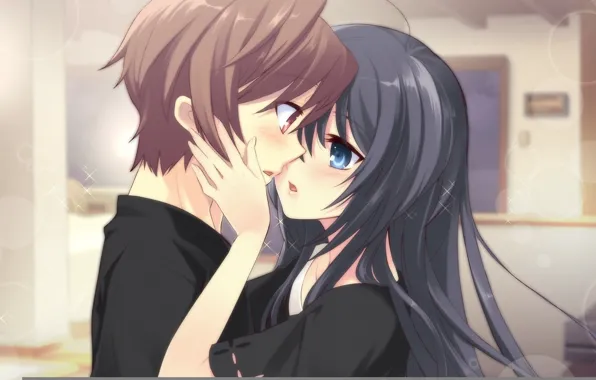 Picture girl, Wallpaper, romance, pair, guy