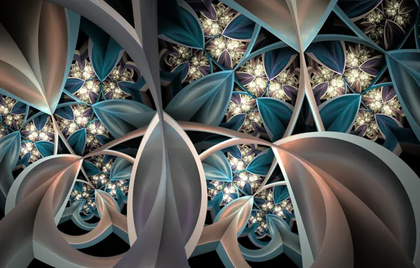 Wallpaper pattern, leaves, abstraction