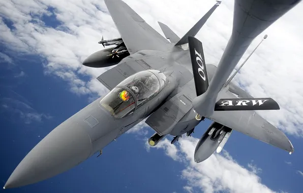 The sky, the plane, F-15E Strike Eagle