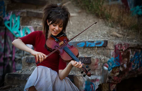 Violin, beauty, violin, Lindsey Stirling, Lindsey Stirling