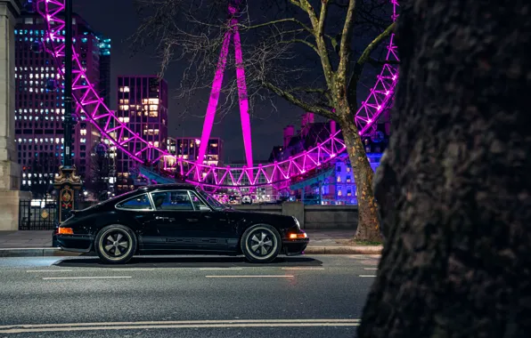 Car, 911, Porsche, 964, London Eye, side view, Theon Design Porsche 911