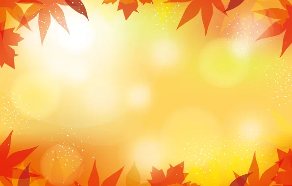 Leaves, postcard, template, blank