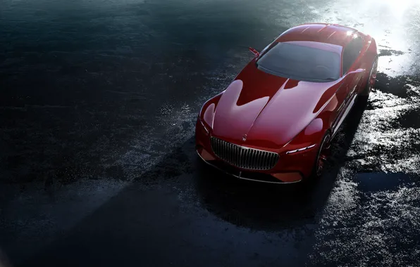 Asphalt, transport, moisture, car, Maybach Vision 6