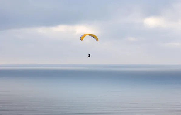 The sky, sport, parachuting