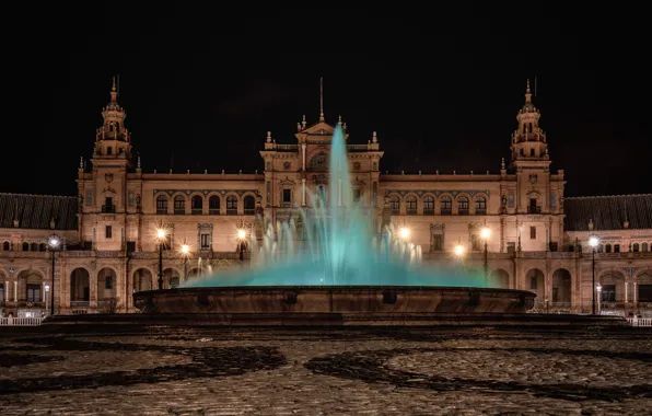 Picture fountain, Spain, Seville, Espana