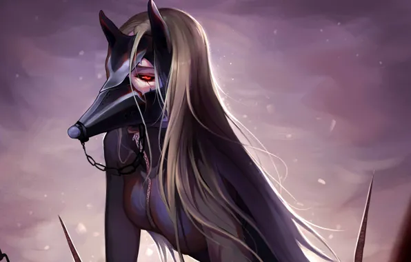 Girl, mask, Art, Tokyo ghoul, Tokyo ghoul, Rock Unit