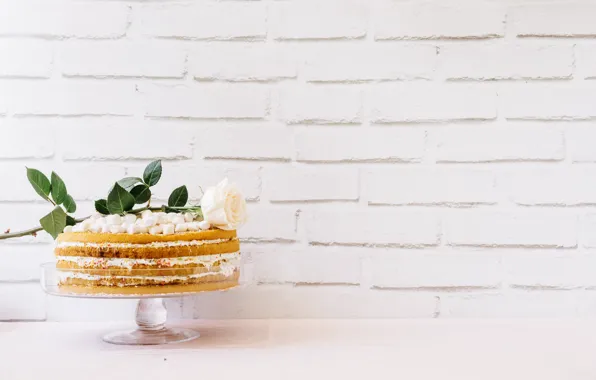 Flower, rose, cakes, sweet, Cake