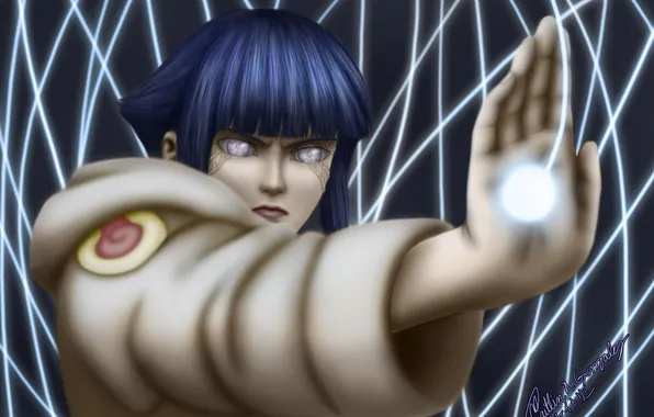 Look, girl, magic, Naruto, Naruto, gesture, art, hyuuga hinata