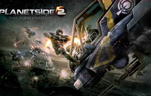 The opposition, helicopter, shots, Sony Online Entertainment, PlanetSide 2
