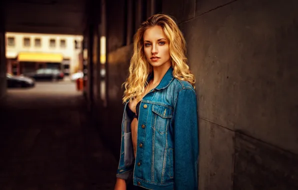 Chest, girl, background, model, portrait, blonde, light, sexy