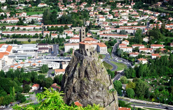 The city, France, Cathedral, France, Le Puy-en-Velay, Saint Michel d Aiguilhe