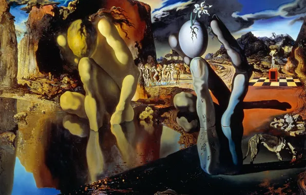 Picture surrealism, picture, Salvador Dali, Salvador Dali, The Metamorphosis Of Narcissus