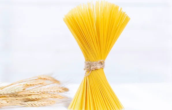 Picture ears, still life, spaghetti