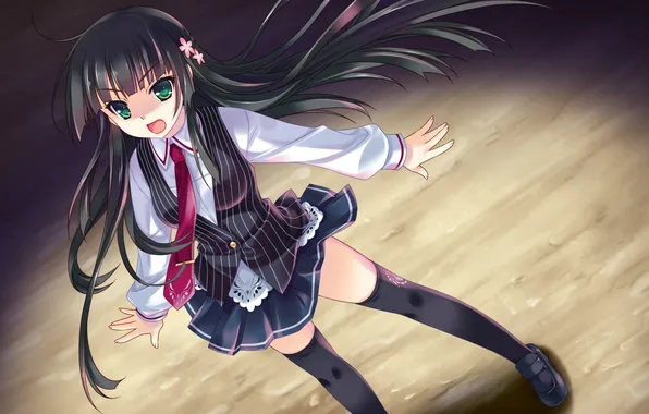 Look, girl, schoolgirl, gesture, Creek, art, guardian place, Suminoe Of Ouka