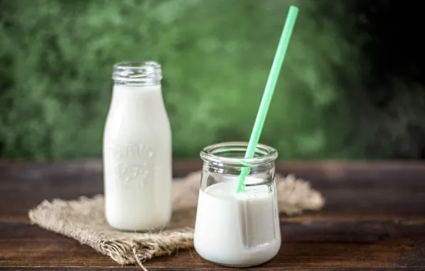 Picture bottle, Breakfast, wood, yogurt