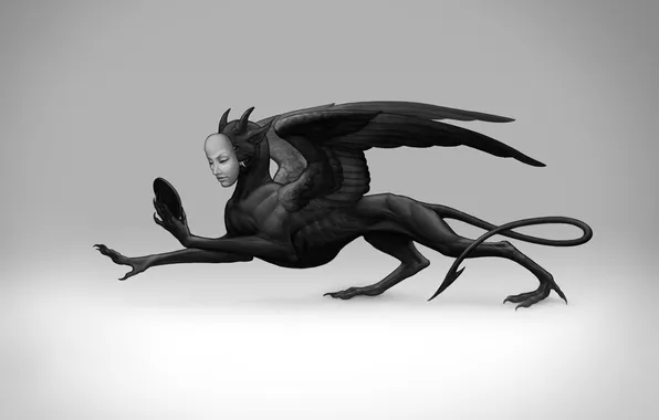 Wings, mask, the devil, Maria Zolotukhin To