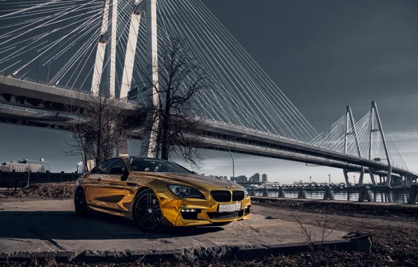 Car, machine, auto, bridge, city, fog, race, bmw