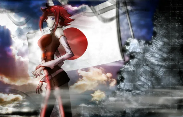 Japan, flag, Code Geass, japan, Karen