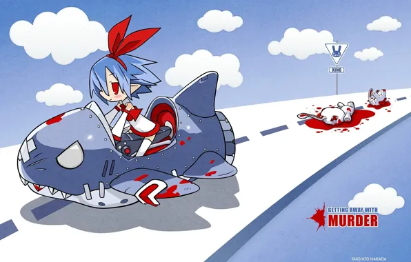 Picture blood, toys, shark, baby, art, the victim, Disgaea, Takehito Harada