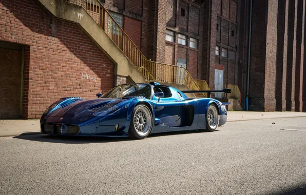 Maserati, Blue, Sportcar, Edo Competition, 2017, MC12 Corsa, White wheels