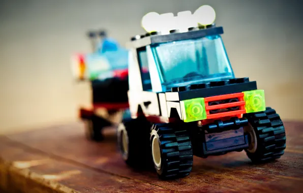 Picture macro, toy, jeep, wheel, track, machine, designer, the trailer