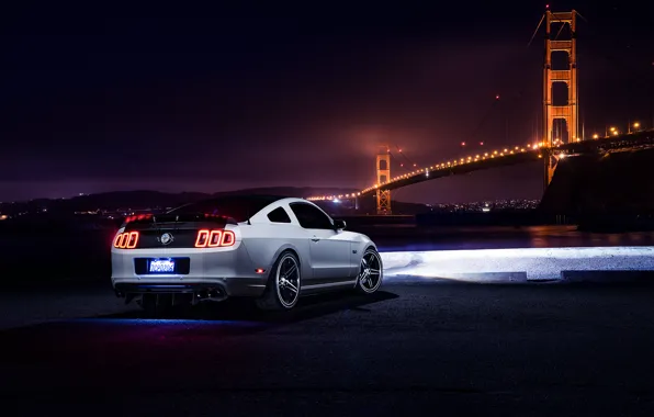 Picture Mustang, Ford, Muscle, Car, Bridge, White, Collection, Aristo