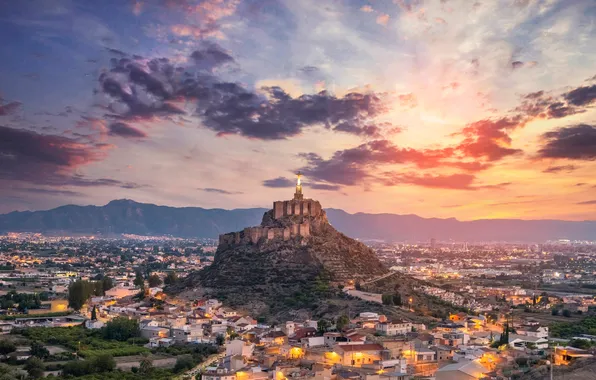 Clouds, Horizon, attraction, Spain, Spain, Murcia, Murcia, Landmark