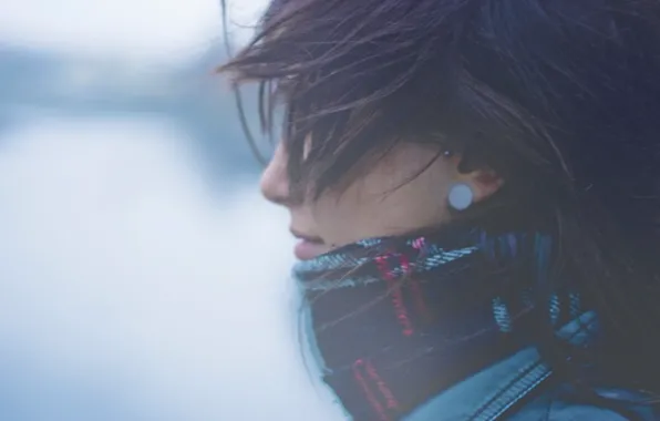 Girl, background, beautiful