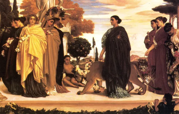 Picture tiger, antiquity, antique, cheetahs, Frederic Leighton, The Syracusan Bride