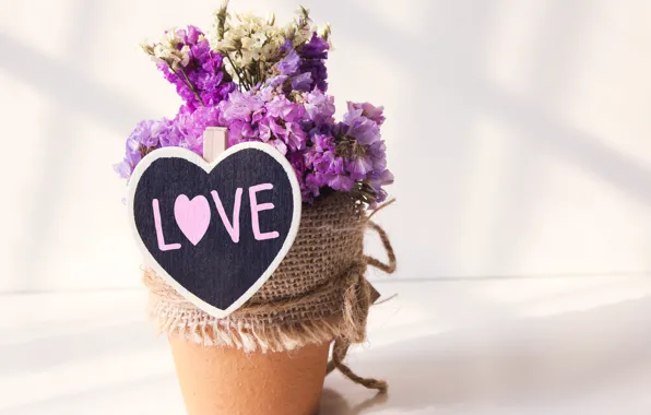 Picture love, flowers, heart, love, heart, flowers, romantic, violet