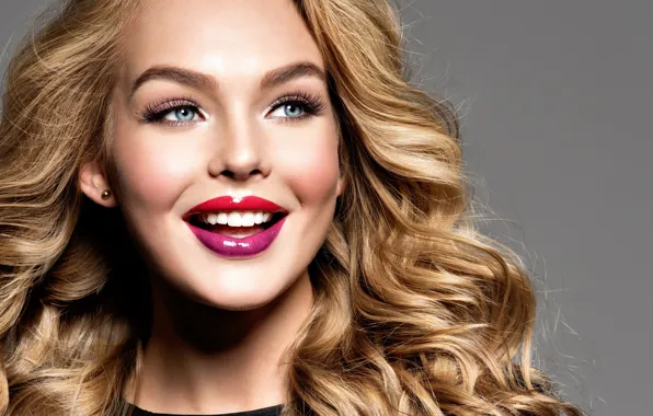 Picture look, face, smile, model, portrait, makeup, lipstick, hairstyle