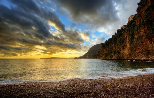 Picture sea, water, pebbles, rock, stones, photo, city, the ocean