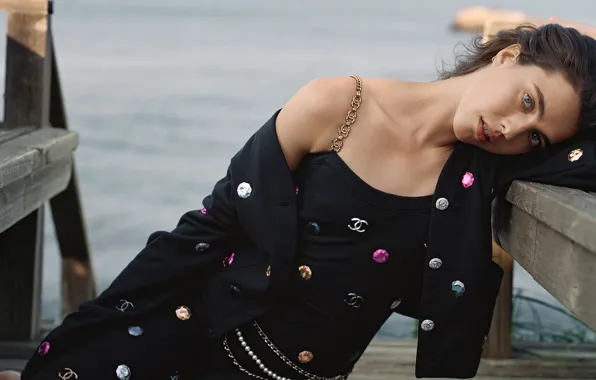 Picture look, girl, pose, dress, Margaret Qualley