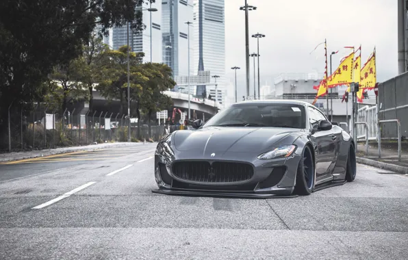 Maserati, GranTurismo, Street, Grey, Road
